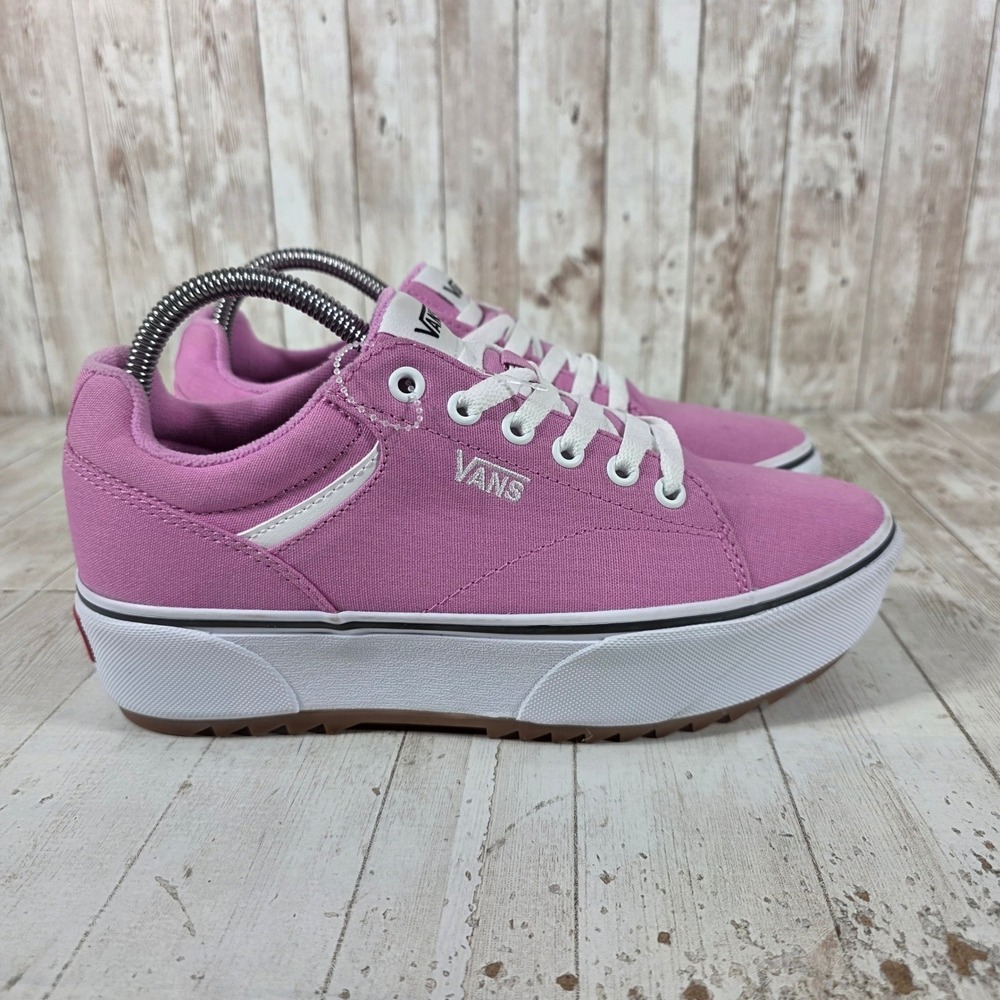 Vans Seldan Platform Pink Canvas Low Top Sneakers Womens 8.5 500714